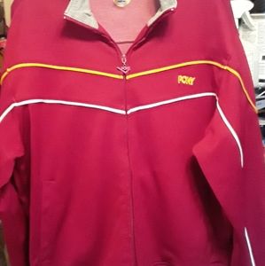 PONY Brand Men's Maroon Yellow White Full Zip XL